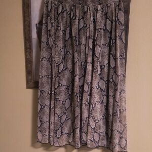 Chic Snake Print A-Line Skirt